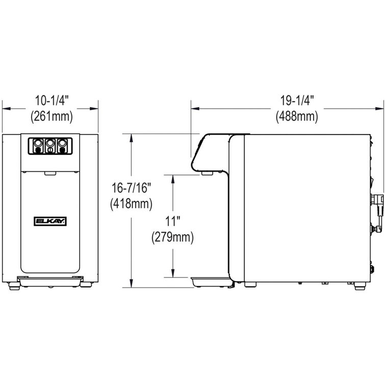 Elkay Stainless Steel Countertop Top Loading Electric Filtered Water Cooler Wayfair